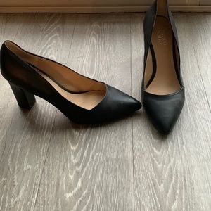 Black Franco Sarto Leather Pumps